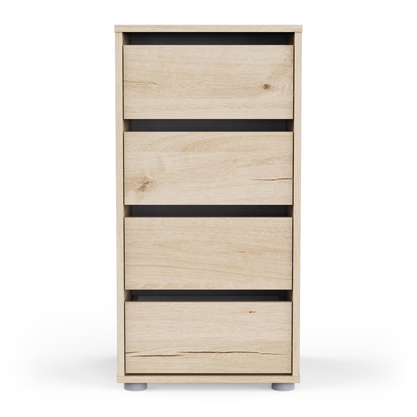 Dallas Universal 4 Drawers Royal Oak 40cm Tall Narrow Internal Chest of Drawers for Wardrobes - FurniComp