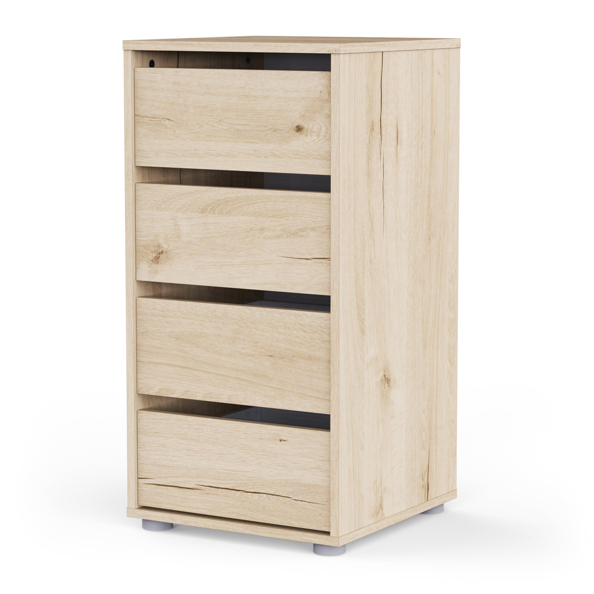 Dallas Universal 4 Drawers Royal Oak 40cm Tall Narrow Internal Chest of Drawers for Wardrobes - FurniComp