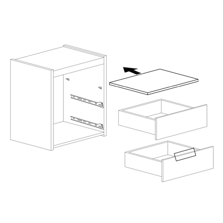 Dune 2 Drawer Bedside Table - White High Gloss - FurniComp