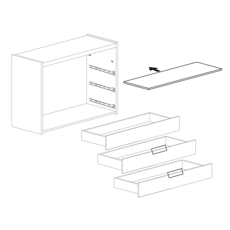 Dune 3 Drawer 110cm Chest of Drawers - White High Gloss - FurniComp
