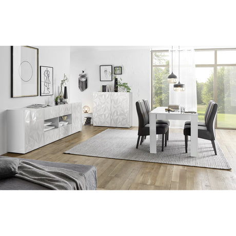 Evora 1 Door 1 Drawer White Gloss TV Stand - FurniComp