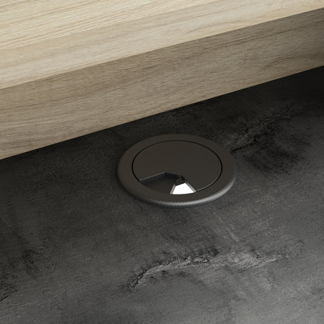 Jade 1 Door 1 Drawer Black and Oak Office Desk - FurniComp