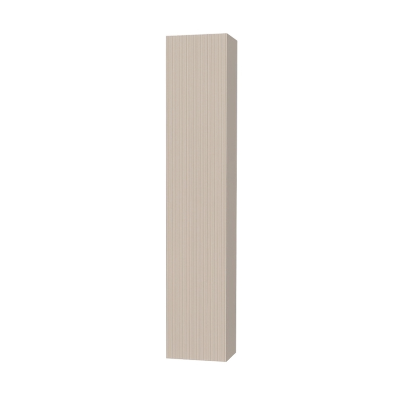 Lesley 1 Door Cashmere Tall Wall Mounted Bathroom Cabinet - FurniComp