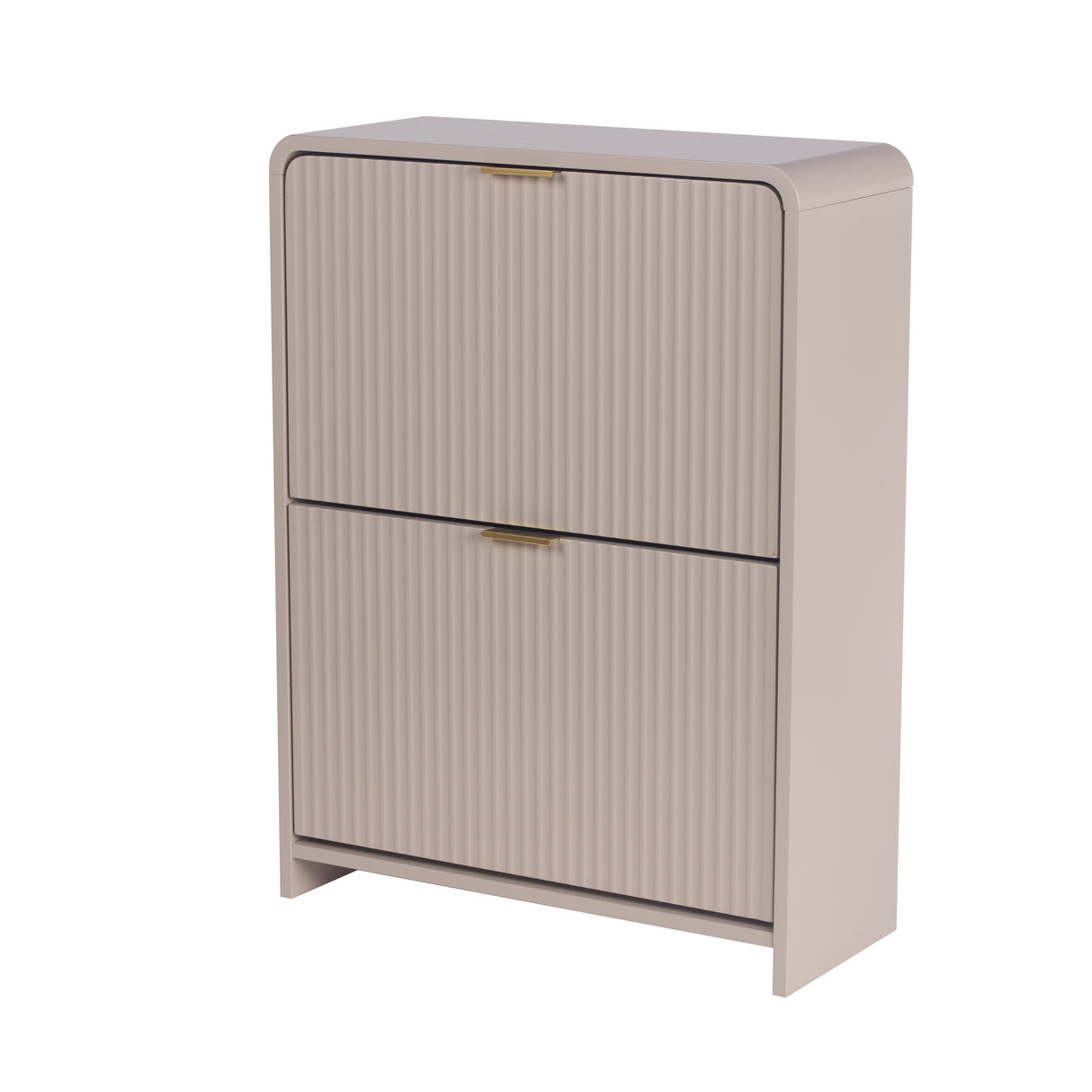 Lottie 2 Tier Slim 12 Pair Shoe Cabinet - Cashmere - FurniComp