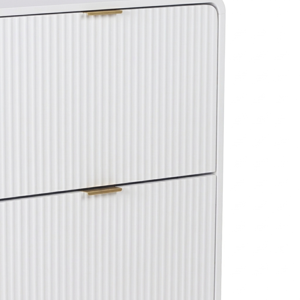 Lottie 2 Tier Slim 12 Pair Shoe Cabinet - White - FurniComp