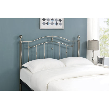 Mira Chrome with Crystal Finials Metal Bed Frame - FurniComp