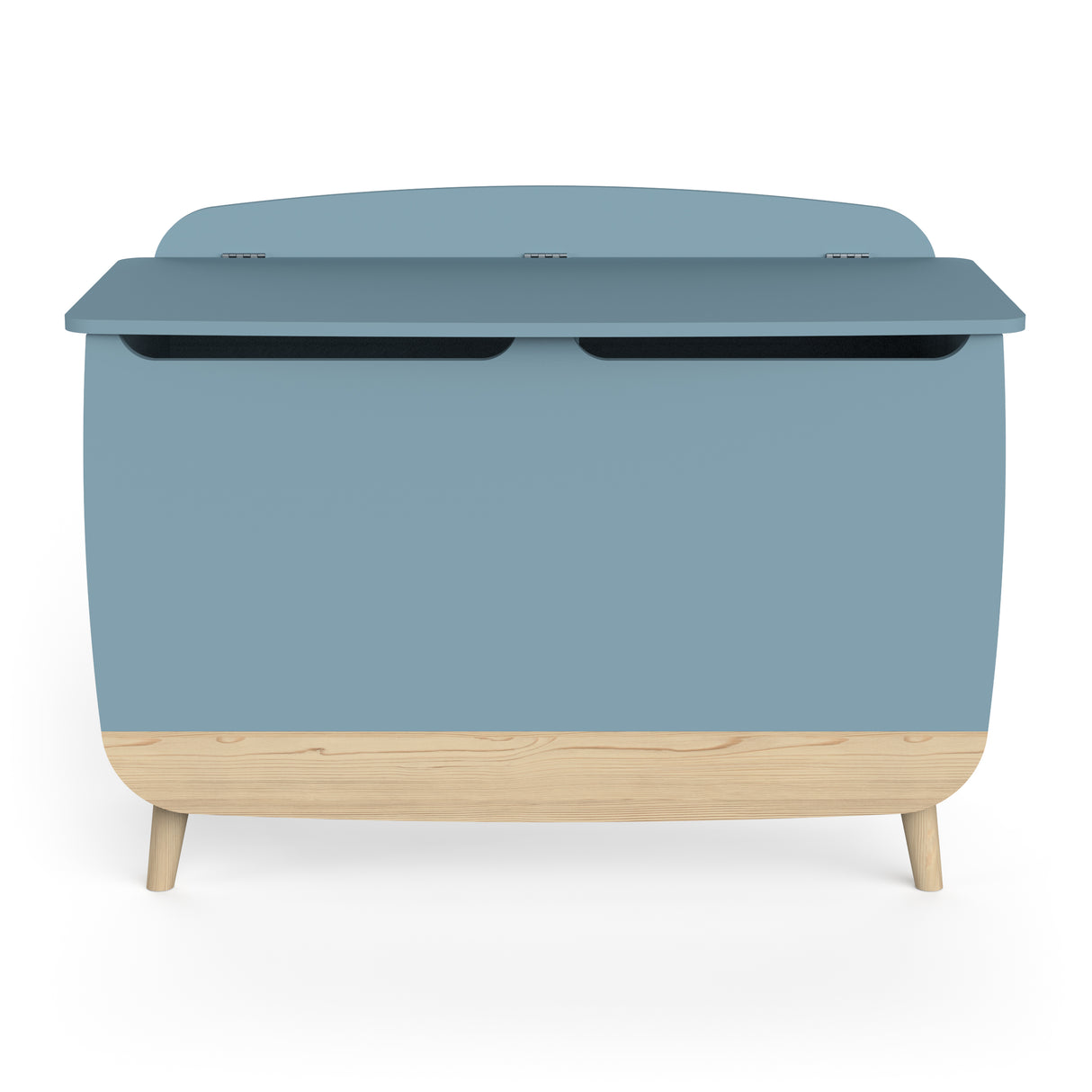 Poppy Kids Toy Box- Blue & Oak - FurniComp