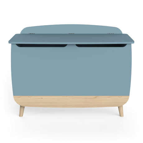 Poppy Kids Toy Box- Blue & Oak - FurniComp