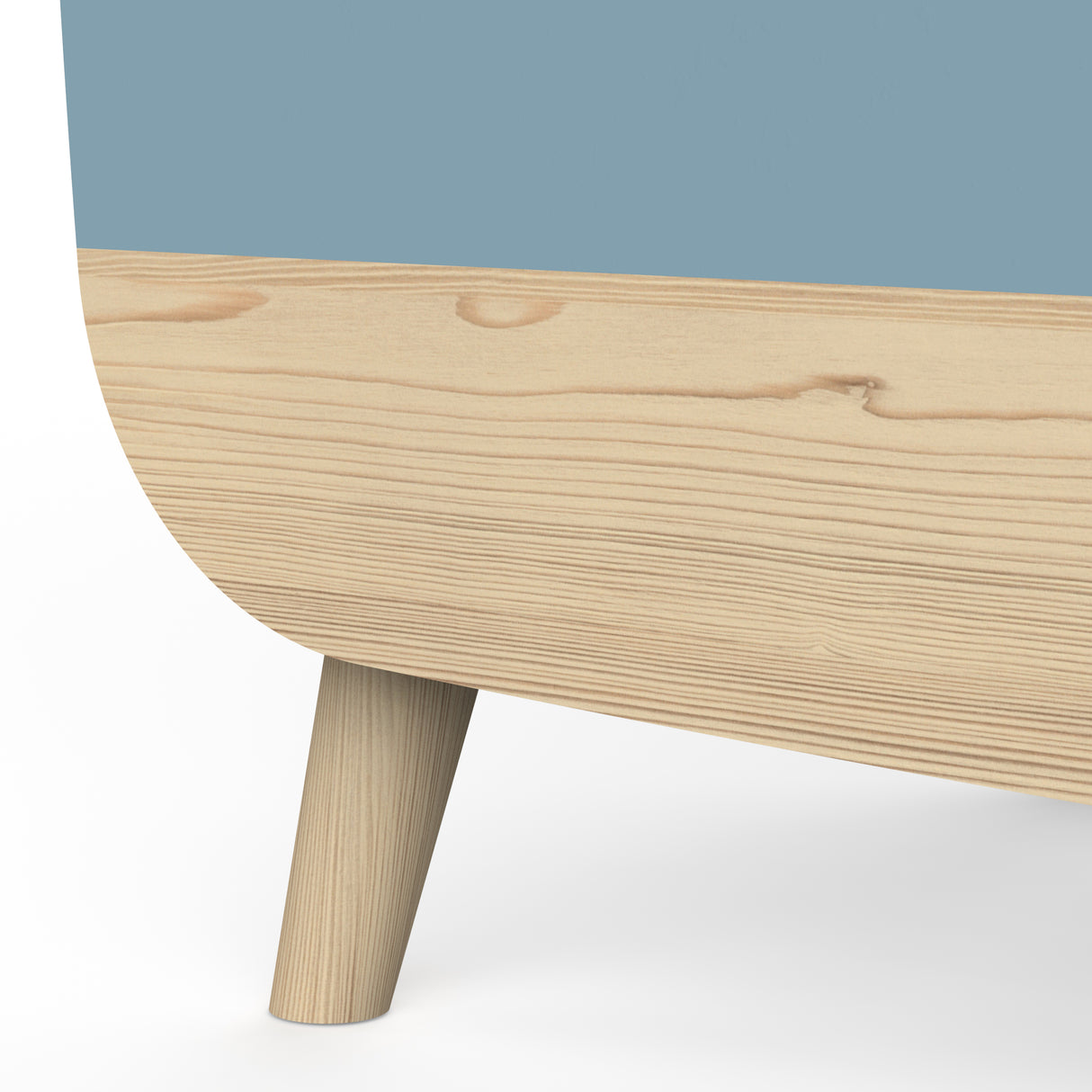 Poppy Kids Toy Box- Blue & Oak - FurniComp