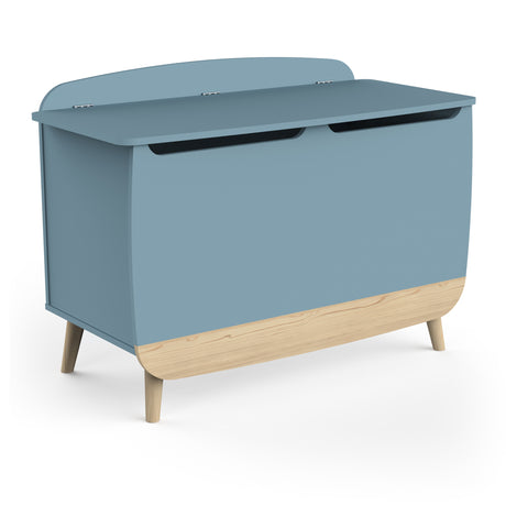 Poppy Kids Toy Box- Blue & Oak - FurniComp