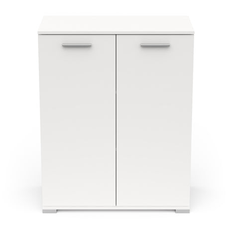 Prague 2 Door 80cm Matt White Tall Sideboard/Highboard - FurniComp