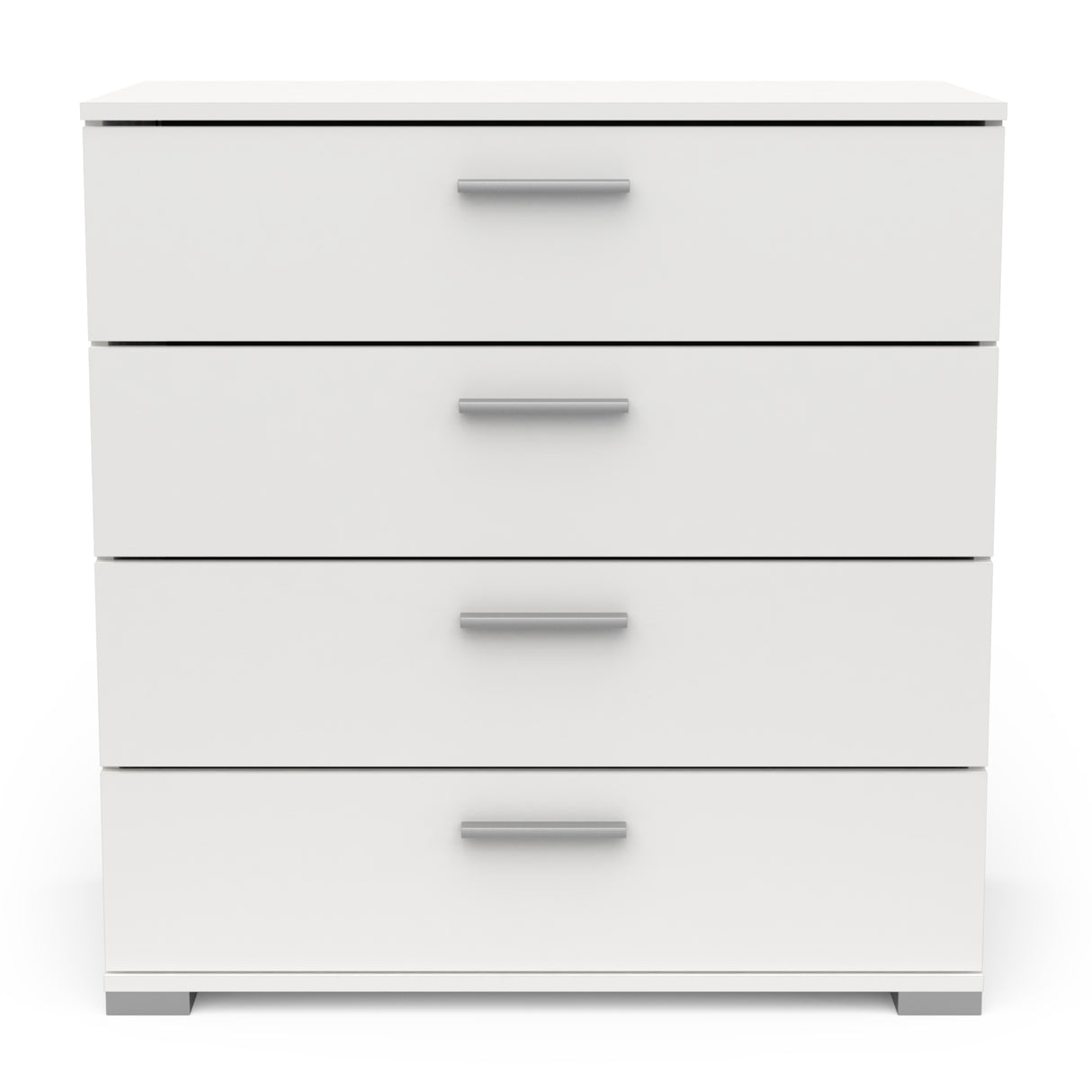 Prague 4 Drawer Matt White Chest of Drawers - FurniComp