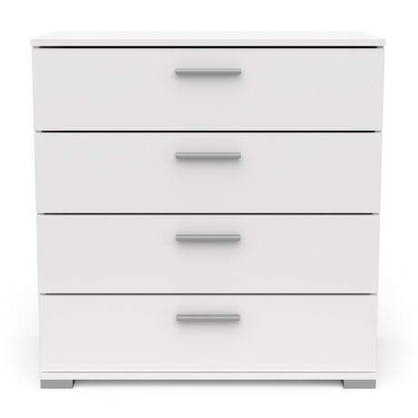 Prague 4 Drawer Matt White Chest of Drawers - FurniComp