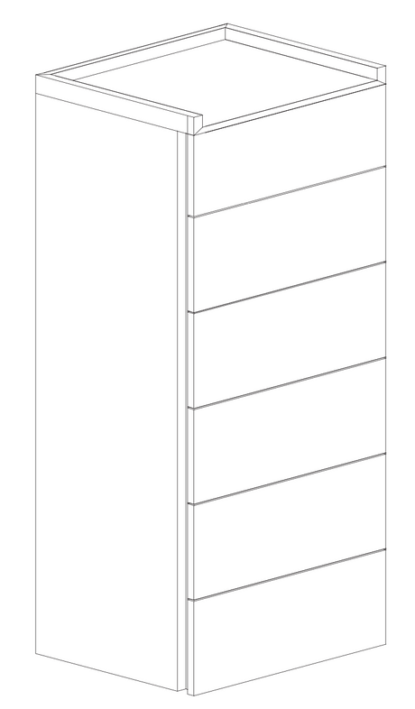 Renato 6 Drawer 50cm Tall Chest of Drawers - Bronze & Mercure Oak - FurniComp