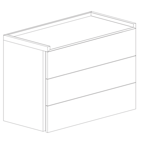 Renato 3 Drawer 110cm Chest of Drawers - Bronze & Mercure Oak - FurniComp