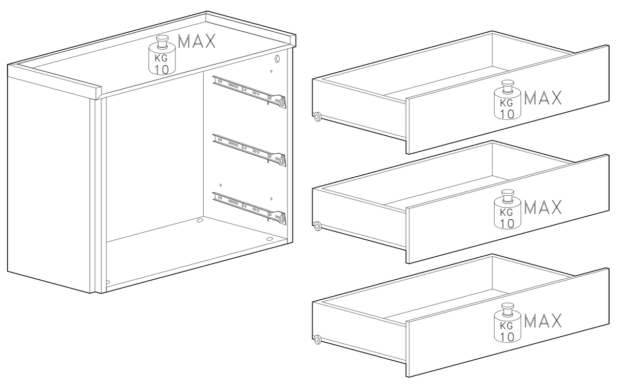 Renato 3 Drawer 110cm Chest of Drawers - Bronze & Mercure Oak - FurniComp