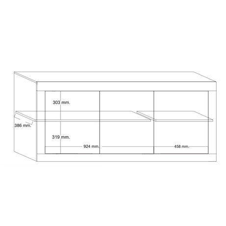Selene 3 Door White Gloss and Pero Oak Sideboard - FurniComp