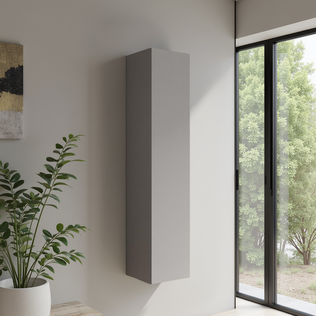 Combo 1 Door 29cm Multipurpose Wall Hung Tall Storage Unit - Slate Grey COM-30-04 - FurniComp