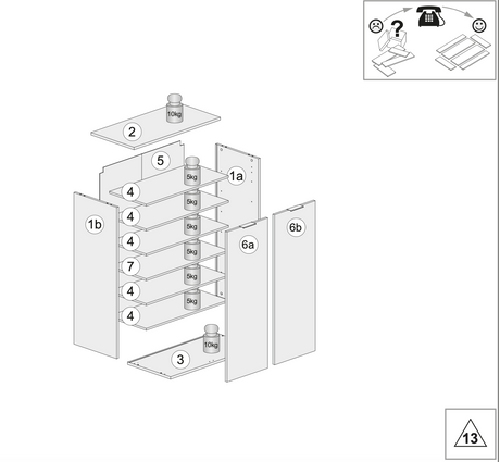 Sydney White Gloss Large 30 Pair Shoe Storage Cupboard - FurniComp