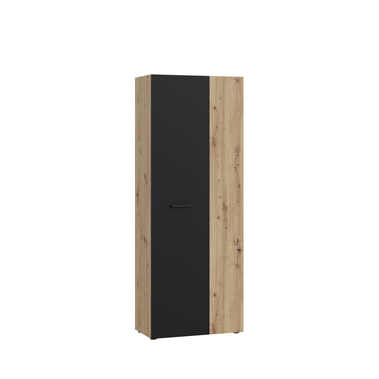 Variant Multipurpose Artisan Oak & Black Tall 2 Door Utility Shoe Storage Cupboard - FurniComp