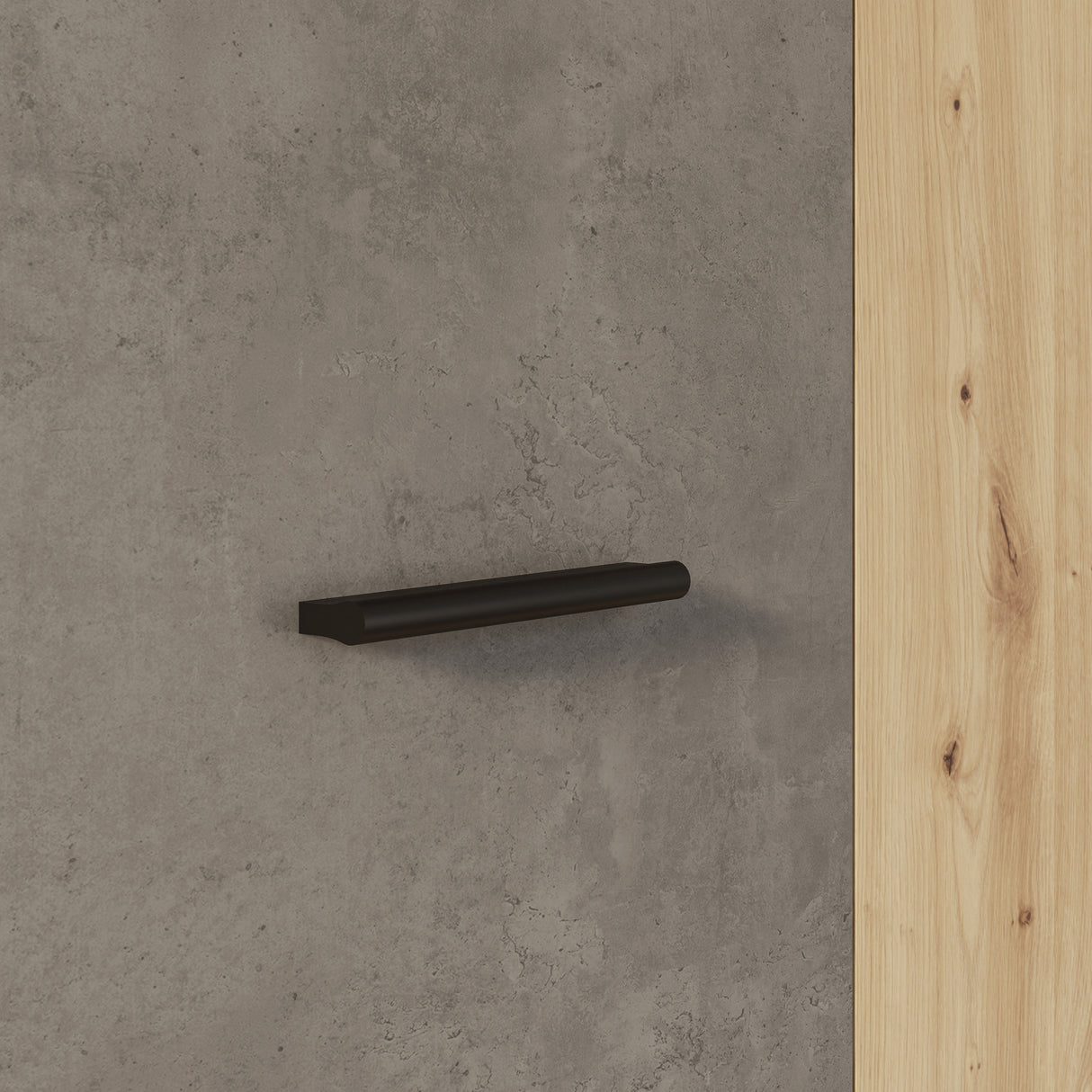 Variant Multipurpose Artisan Oak & Dark Grey Tall 2 Door Broom Utility Cupboard - FurniComp