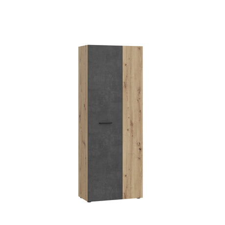 Variant Multipurpose Artisan Oak & Dark Grey Tall 2 Door Utility Shoe Storage Cupboard - FurniComp