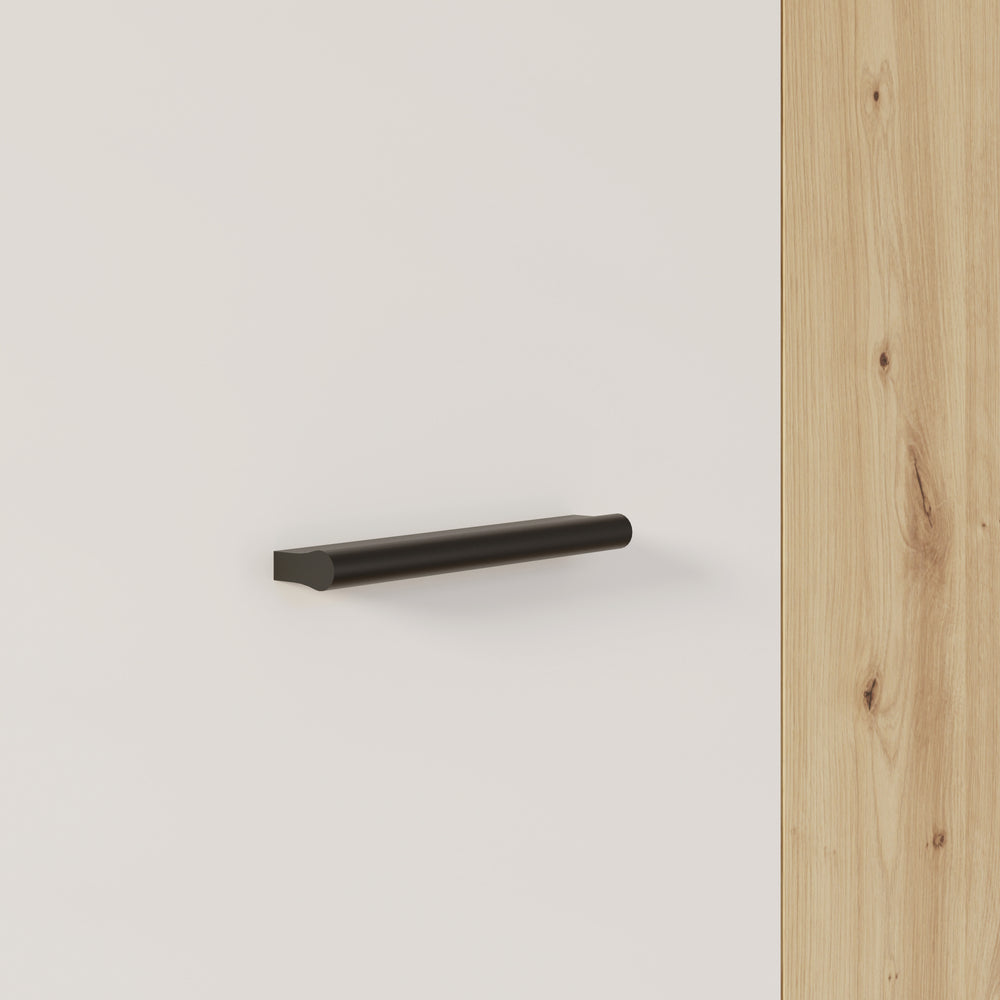 Variant Multipurpose Artisan Oak & White Tall 2 Door Broom Utility Cupboard - FurniComp