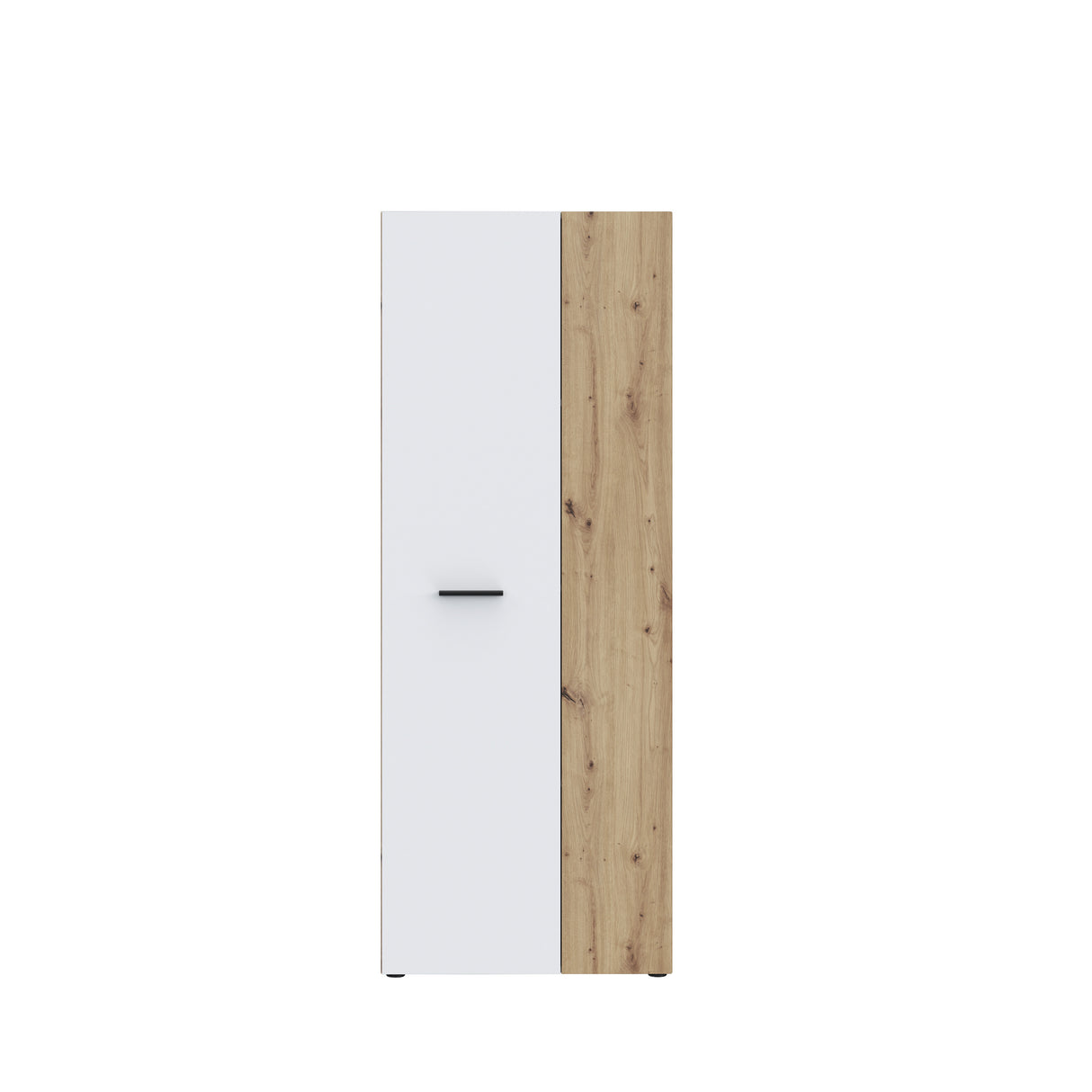 Variant Multipurpose Artisan Oak & White Tall 2 Door Broom Utility Cupboard - FurniComp
