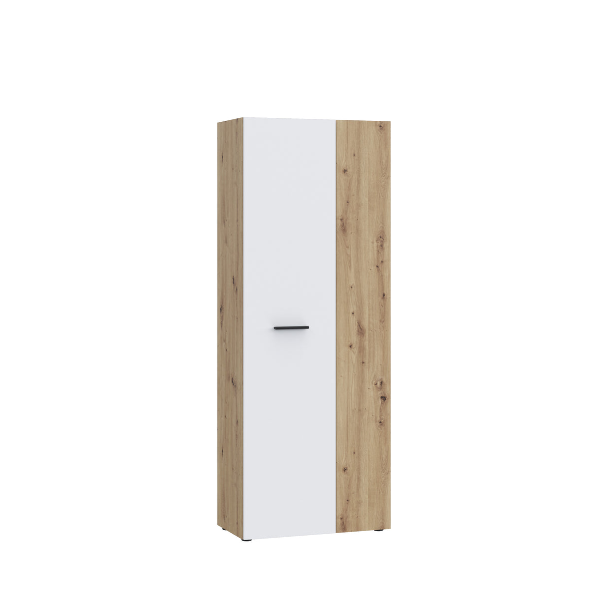 Variant Multipurpose Artisan Oak & White Tall 2 Door Utility Shoe Storage Cupboard - FurniComp