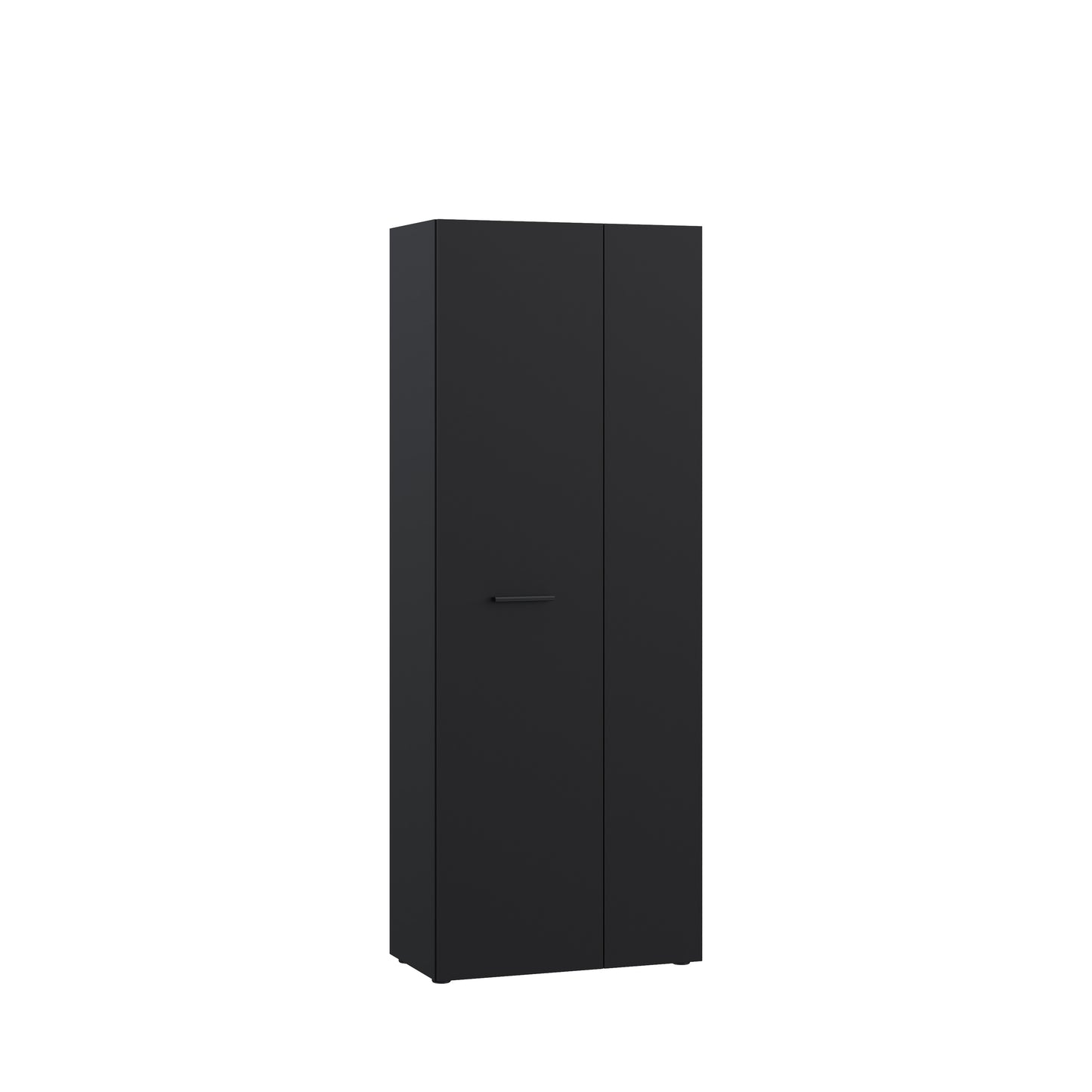 Variant Multipurpose Black Tall 2 Door Broom Utility Cupboard - FurniComp