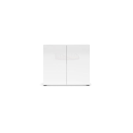 Vida 2 Door 90cm Small Compact White Gloss Sideboard - FurniComp
