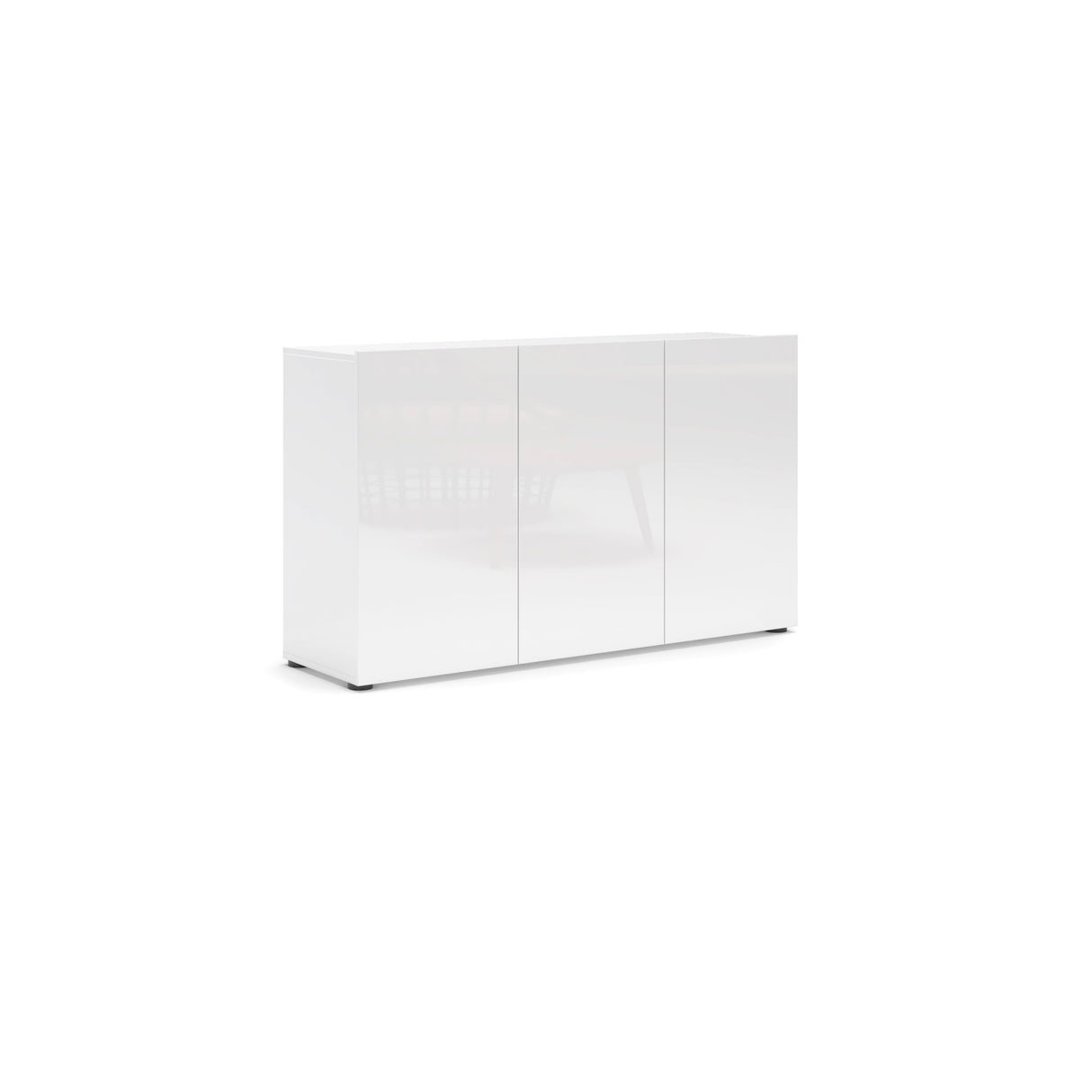 Vida 3 Door 135cm White Gloss Sideboard - FurniComp