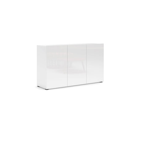 Vida 3 Door 135cm White Gloss Sideboard - FurniComp