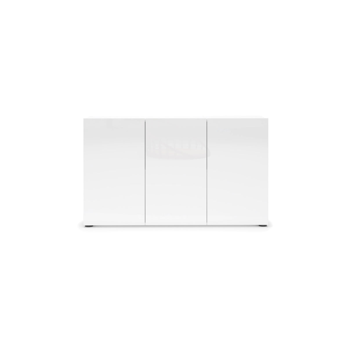 Vida 3 Door 135cm White Gloss Sideboard - FurniComp