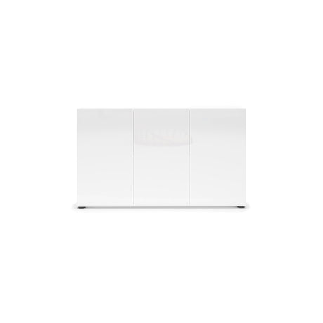 Vida 3 Door 135cm White Gloss Sideboard - FurniComp
