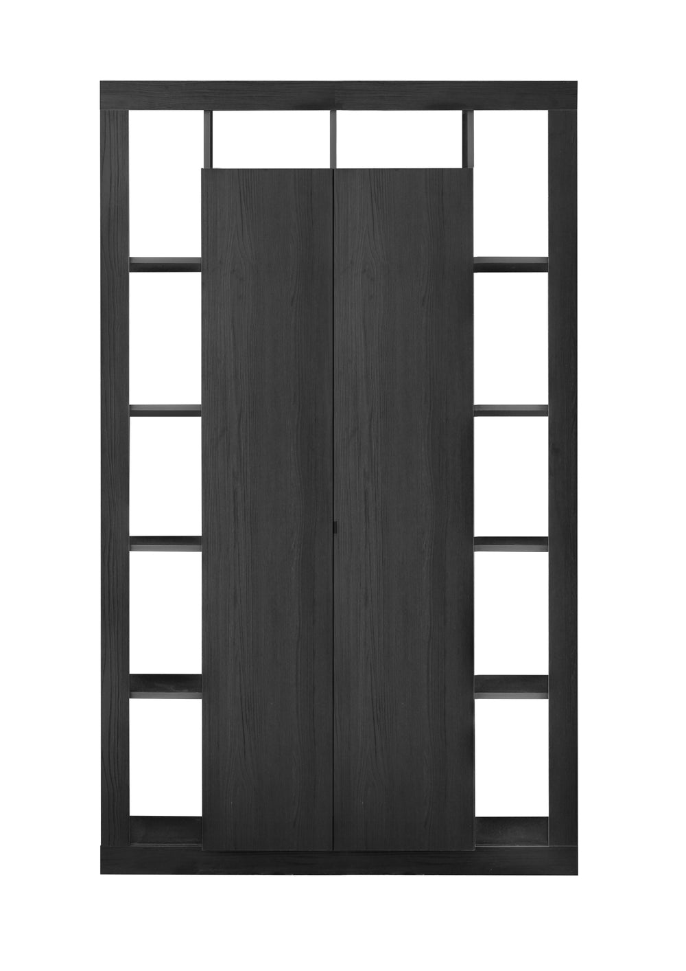 Viola 2 Door Black Oak Large Bookcase - FurniComp