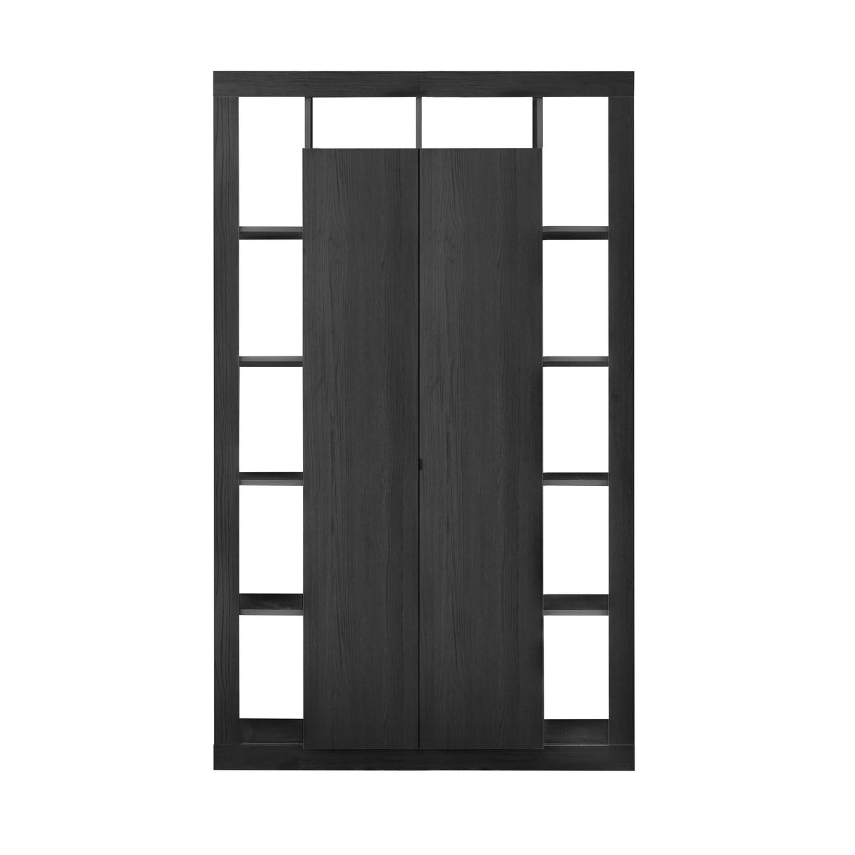 Viola 2 Door Black Oak Large Bookcase - FurniComp