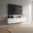 Combo 138cm Floating Wall Hung TV Unit - White Gloss COM-62-01 - FurniComp