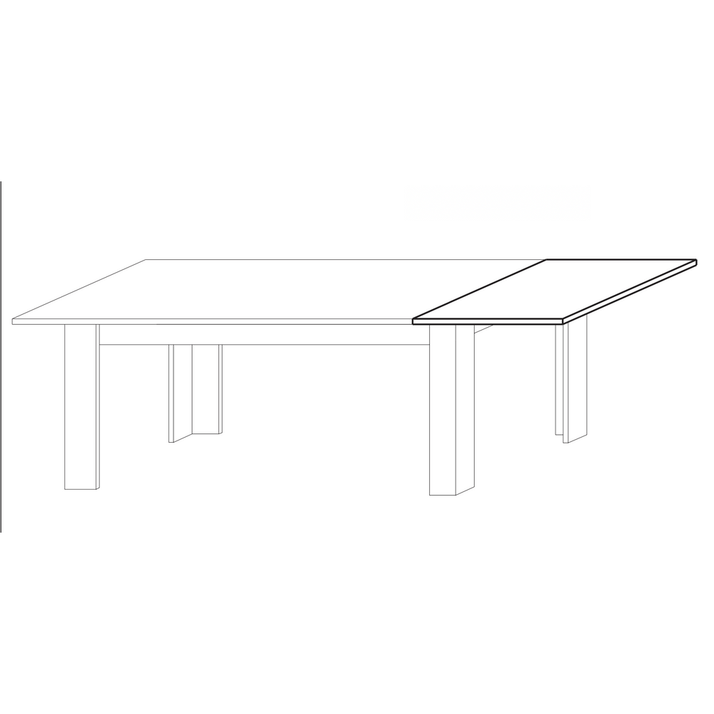 Lyon 137cm Grey Gloss Extending Dining Table - FurniComp
