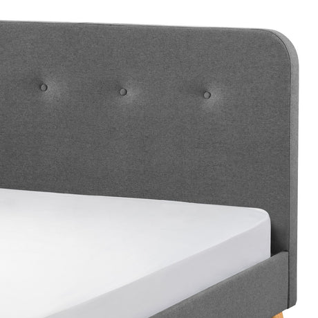 Andor Grey Fabric Curved Retro Bed - FurniComp