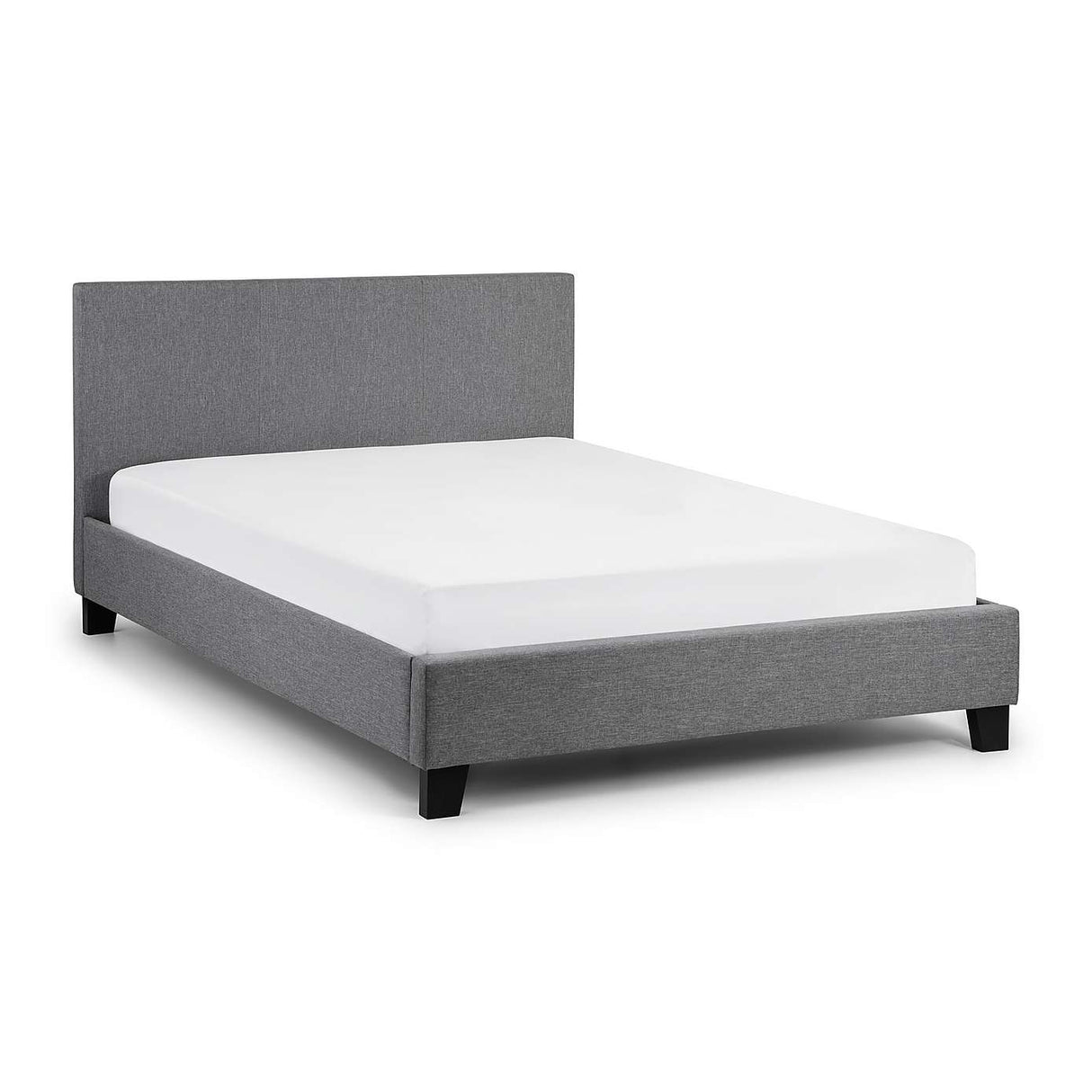 Aversa Light Grey Fabric Standard Bed - FurniComp