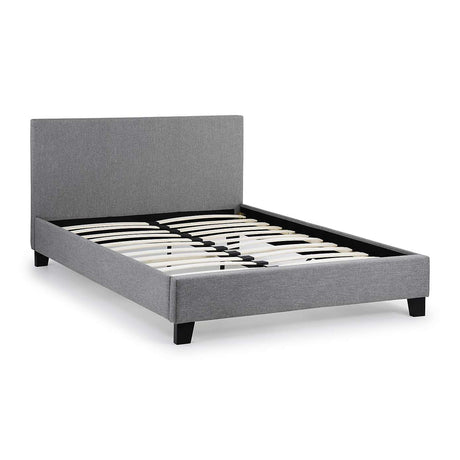 Aversa Light Grey Fabric Standard Bed - FurniComp