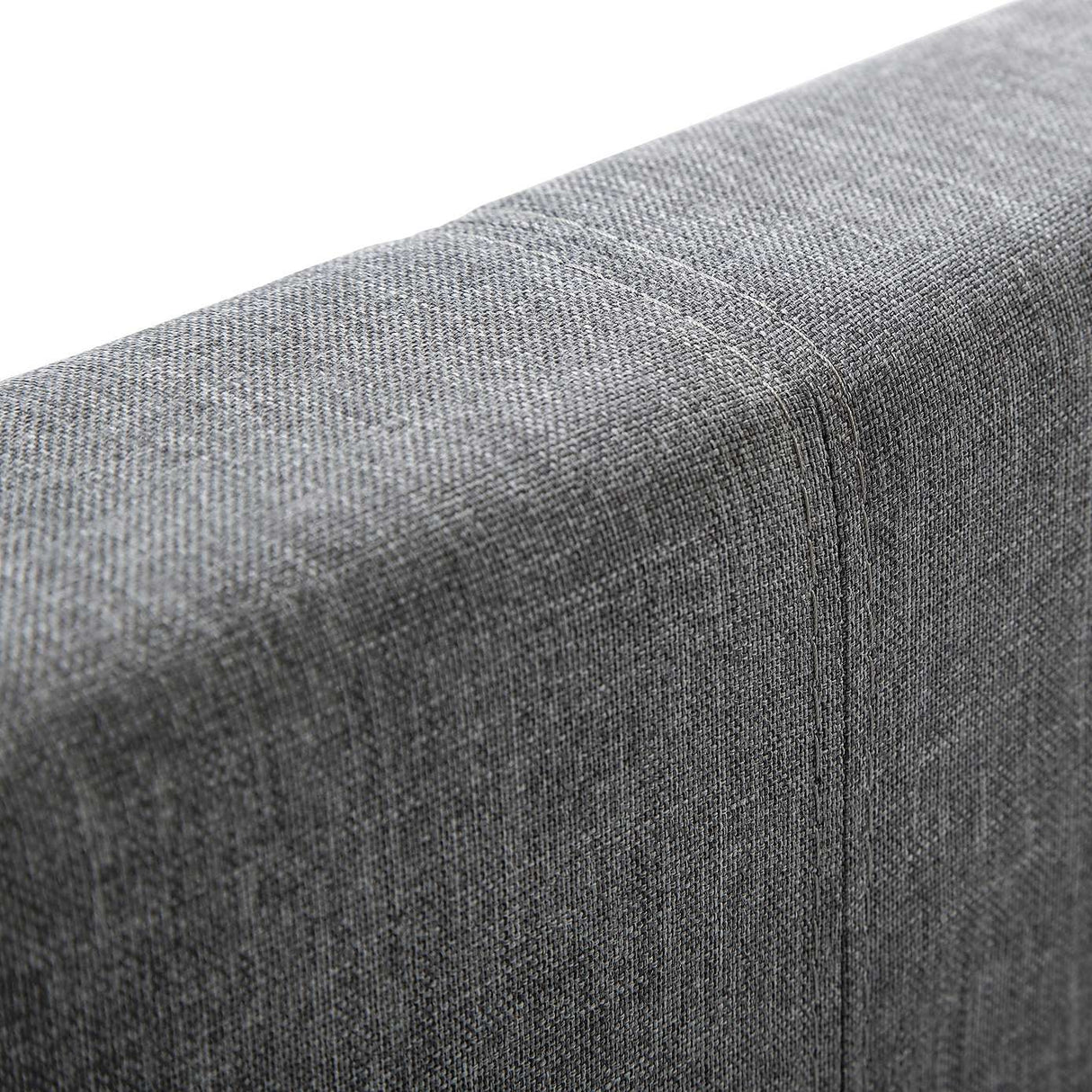 Aversa Light Grey Fabric Standard Bed - FurniComp