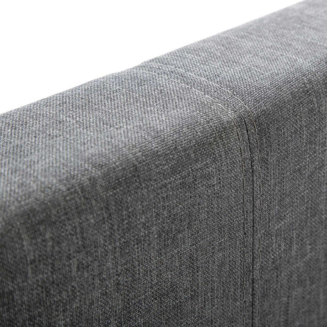 Aversa Light Grey Fabric Standard Bed - FurniComp