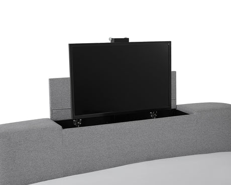 Burlington Grey Fabric TV Bed Frame - FurniComp