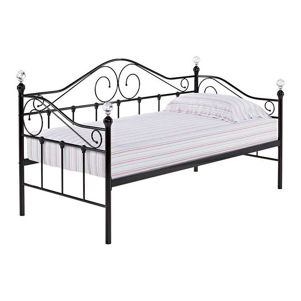 Claire Black Metal Frame Bed - FurniComp