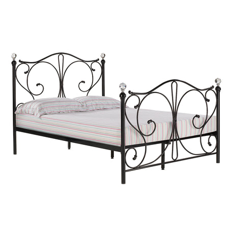 Claire Black Metal Frame Bed - FurniComp