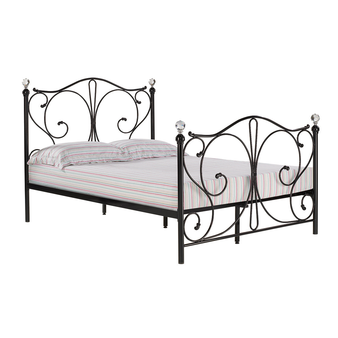 Claire Black Metal Frame Bed - FurniComp