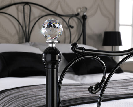 Claire Black Metal Frame Bed - FurniComp
