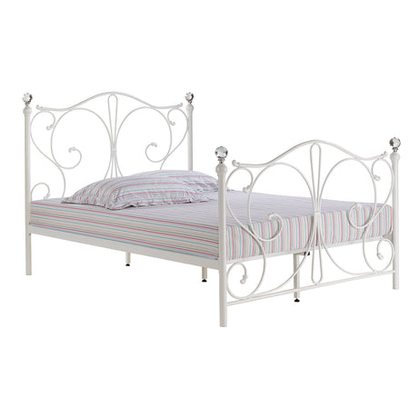 Claire White Metal Frame Bed - FurniComp